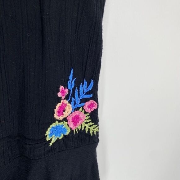 Rahi Cali Dress Floral Embroidered womens size Small Black - Picture 5 of 12